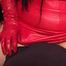 Rote Luxus Leder Lady lutscht und reitet Dich ab – Blowjob & Handjob mit roten Lederhandschuhen