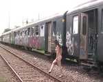 naked in a train