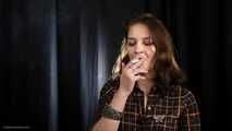 18 yo chain smoker Lyuba is smoking 3 cigarettes in a row