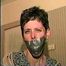 47 Yr OLD UNCOOPERATIVE LATINA HAIR DRESSER IS DUCT TAPE GAGGED, WIDE EYED GAG TALKING ON RANSOM CALL (D59-101)